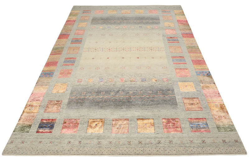 Gabbeh-tæppe - Loribaft Indus - 354 x 248 cm - mørk beige