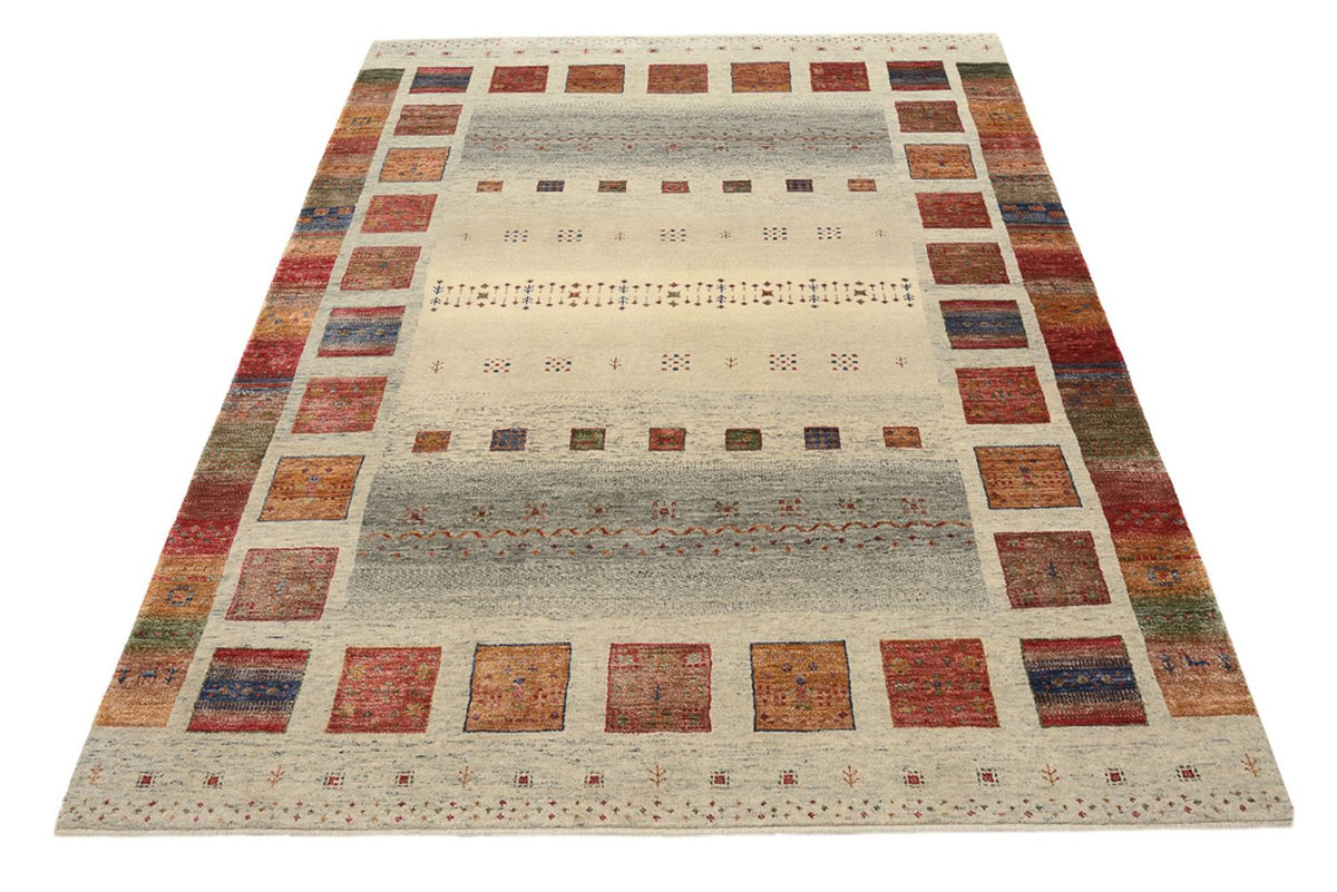 Gabbeh-tæppe - Loribaft Indus - 204 x 154 cm - mørk beige