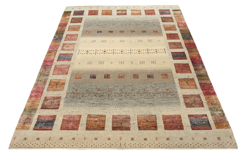 Gabbeh-tæppe - Loribaft Indus - 205 x 157 cm - mørk beige