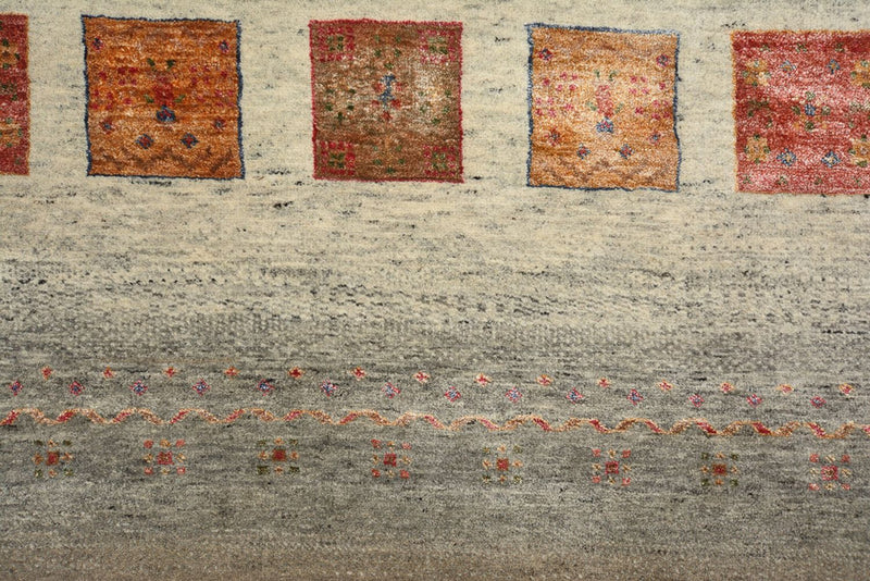 Gabbeh-tæppe - Loribaft Indus - 205 x 157 cm - mørk beige