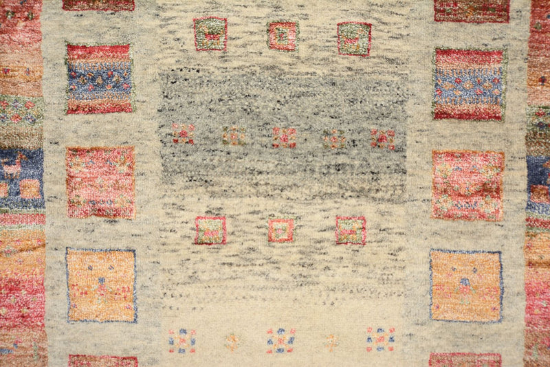 Løber Gabbeh-tæppe - Loribaft Indus - 306 x 84 cm - mørk beige