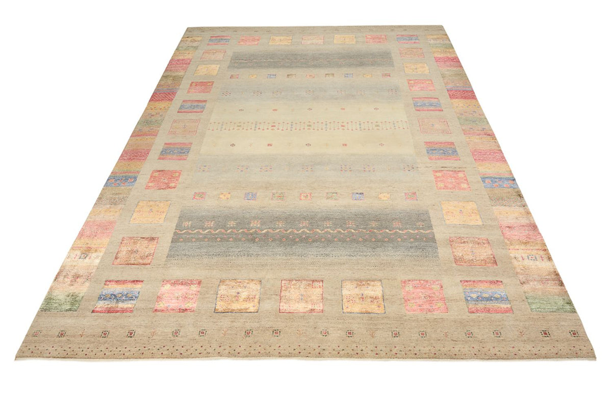 Gabbeh-tæppe - Loribaft Indus - 351 x 254 cm - mørk beige