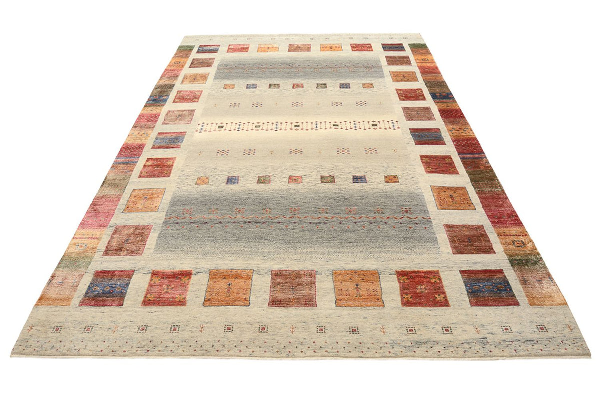 Gabbeh-tæppe - Loribaft Indus - 301 x 207 cm - mørk beige