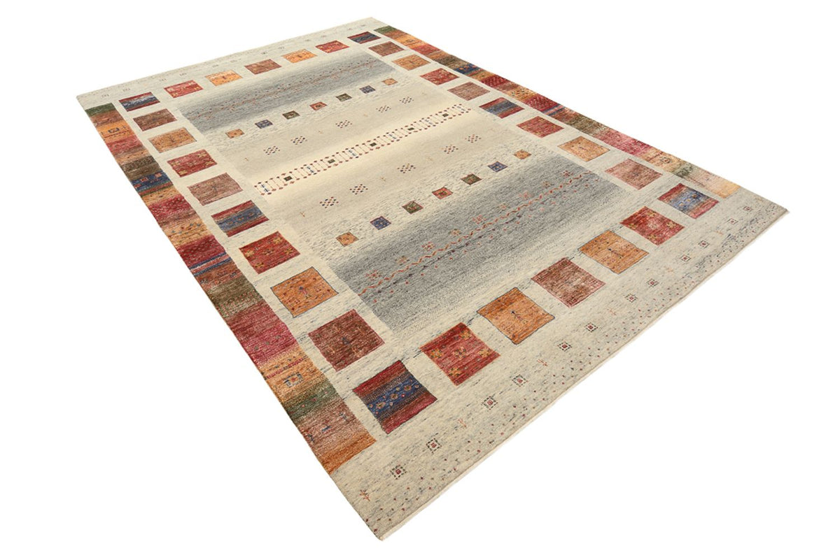 Gabbeh-tæppe - Loribaft Indus - 301 x 207 cm - mørk beige