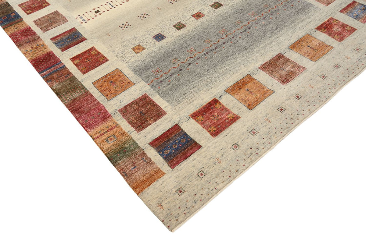 Gabbeh-tæppe - Loribaft Indus - 301 x 207 cm - mørk beige