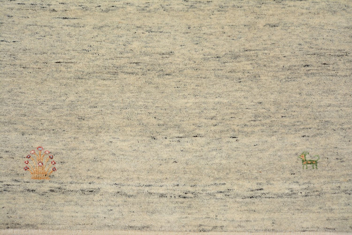 Løber Gabbeh-tæppe - Loribaft Indus - 241 x 85 cm - mørk beige