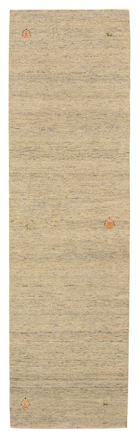 Løber Gabbeh-tæppe - Loribaft Indus - 295 x 80 cm - mørk beige