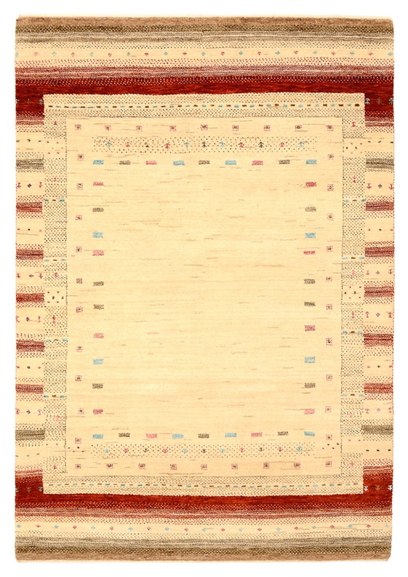 Gabbeh-tæppe - Loribaft Indus - 152 x 106 cm - lys beige