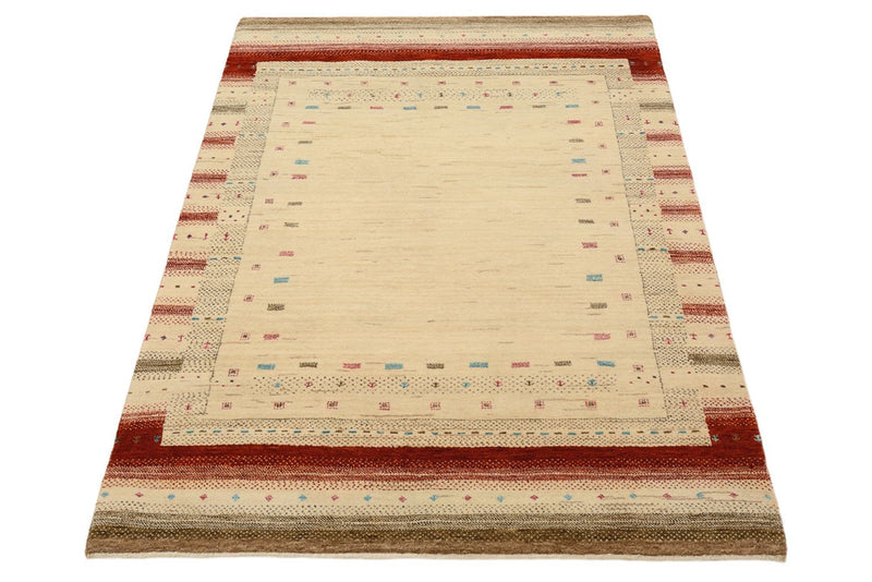 Gabbeh-tæppe - Loribaft Indus - 152 x 106 cm - lys beige