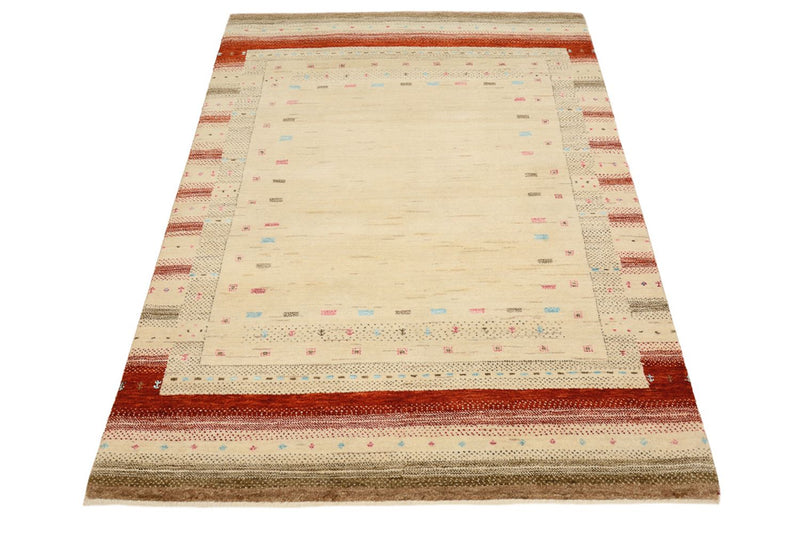 Gabbeh-tæppe - Loribaft Indus - 152 x 106 cm - lys beige