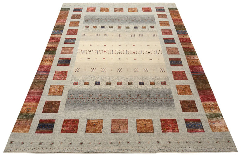 Gabbeh-tæppe - Loribaft Indus - 351 x 251 cm - mørk beige