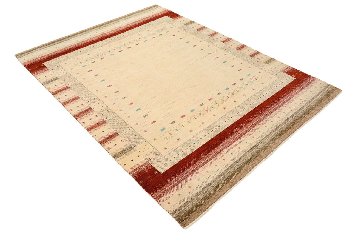 Gabbeh-tæppe - Loribaft Indus - 206 x 156 cm - lys beige