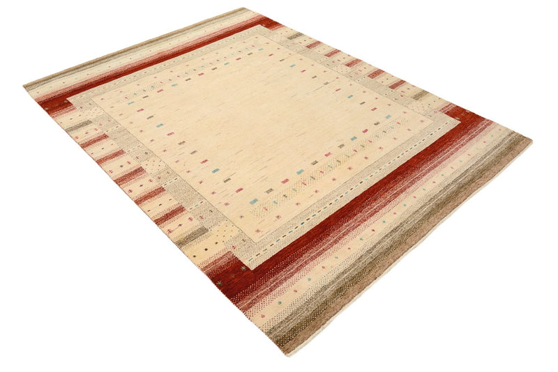 Gabbeh-tæppe - Loribaft Indus - 206 x 156 cm - lys beige