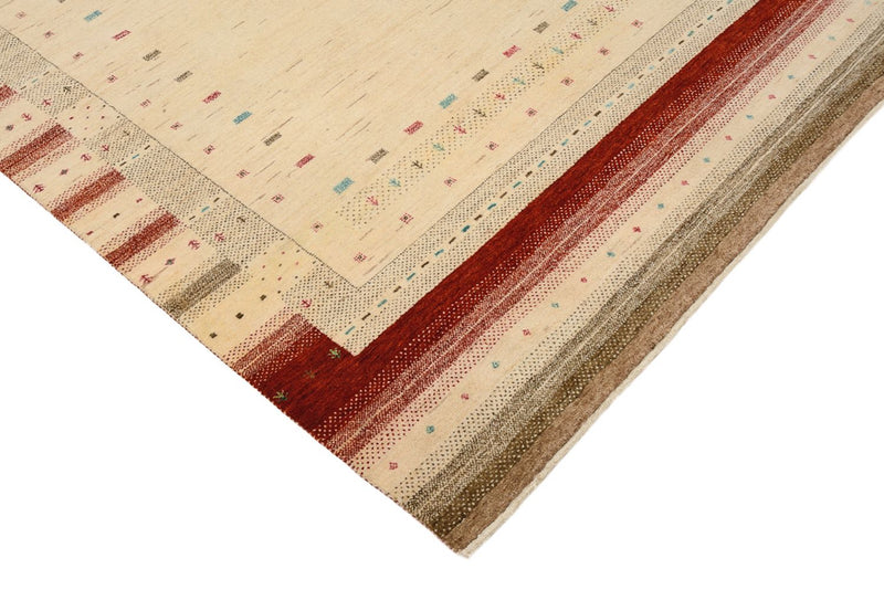 Gabbeh-tæppe - Loribaft Indus - 206 x 156 cm - lys beige
