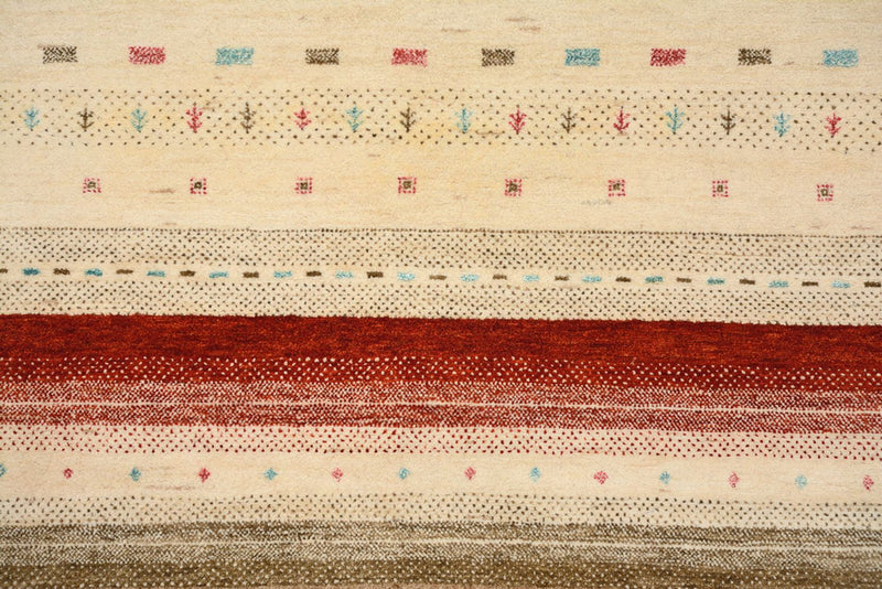Gabbeh-tæppe - Loribaft Indus - 206 x 156 cm - lys beige