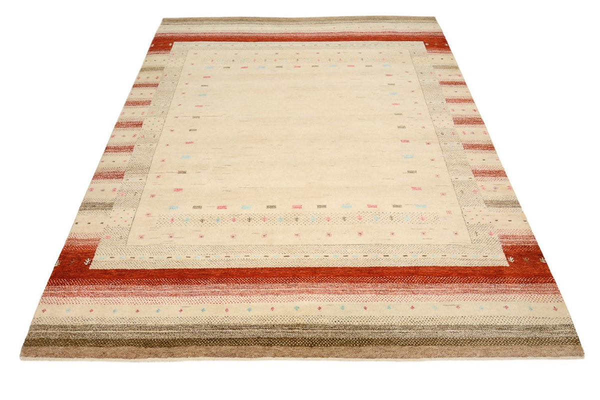 Gabbeh-tæppe - Loribaft Indus - 206 x 156 cm - lys beige