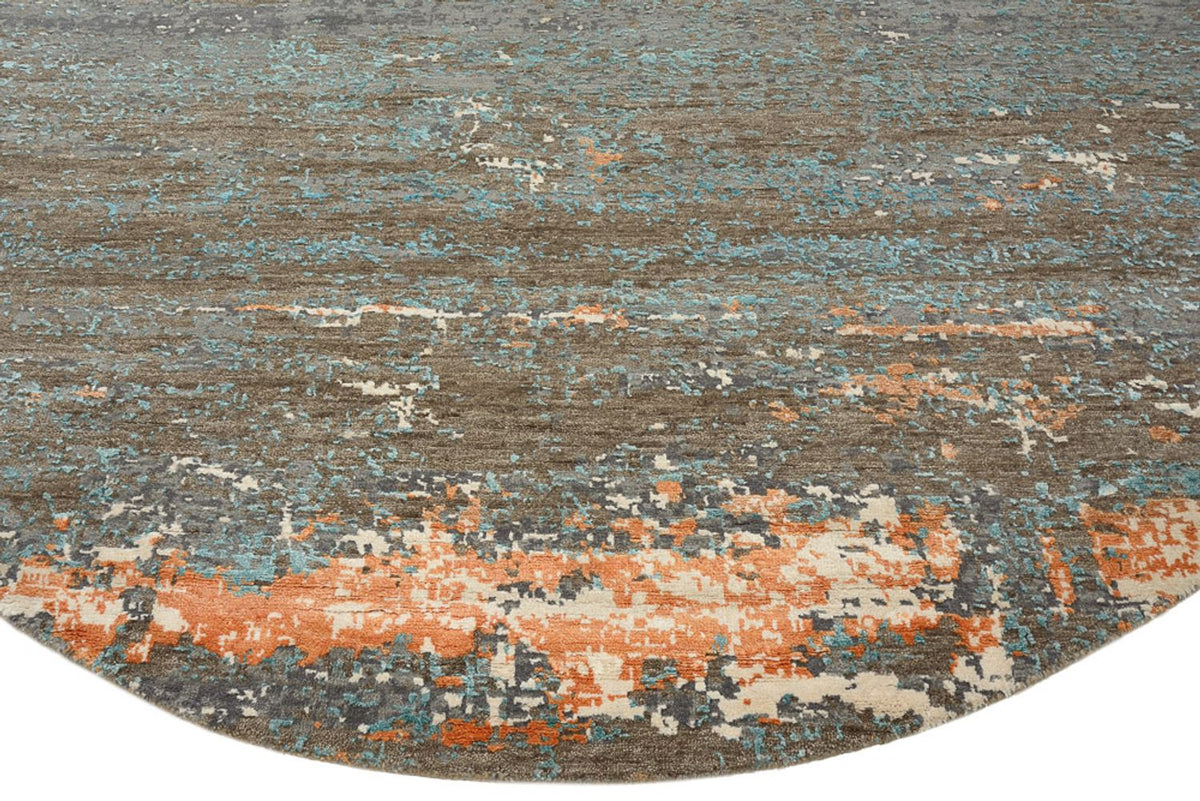 Designer tæppe - 242 x 240 cm - flerfarvet