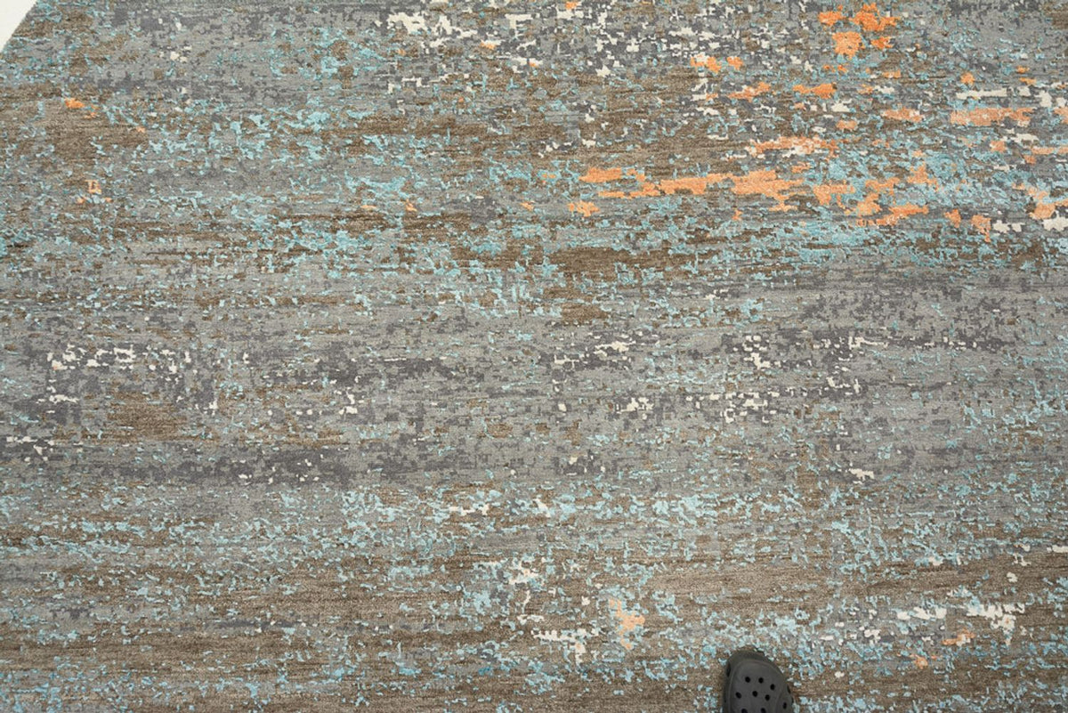 Designer tæppe - 242 x 240 cm - flerfarvet