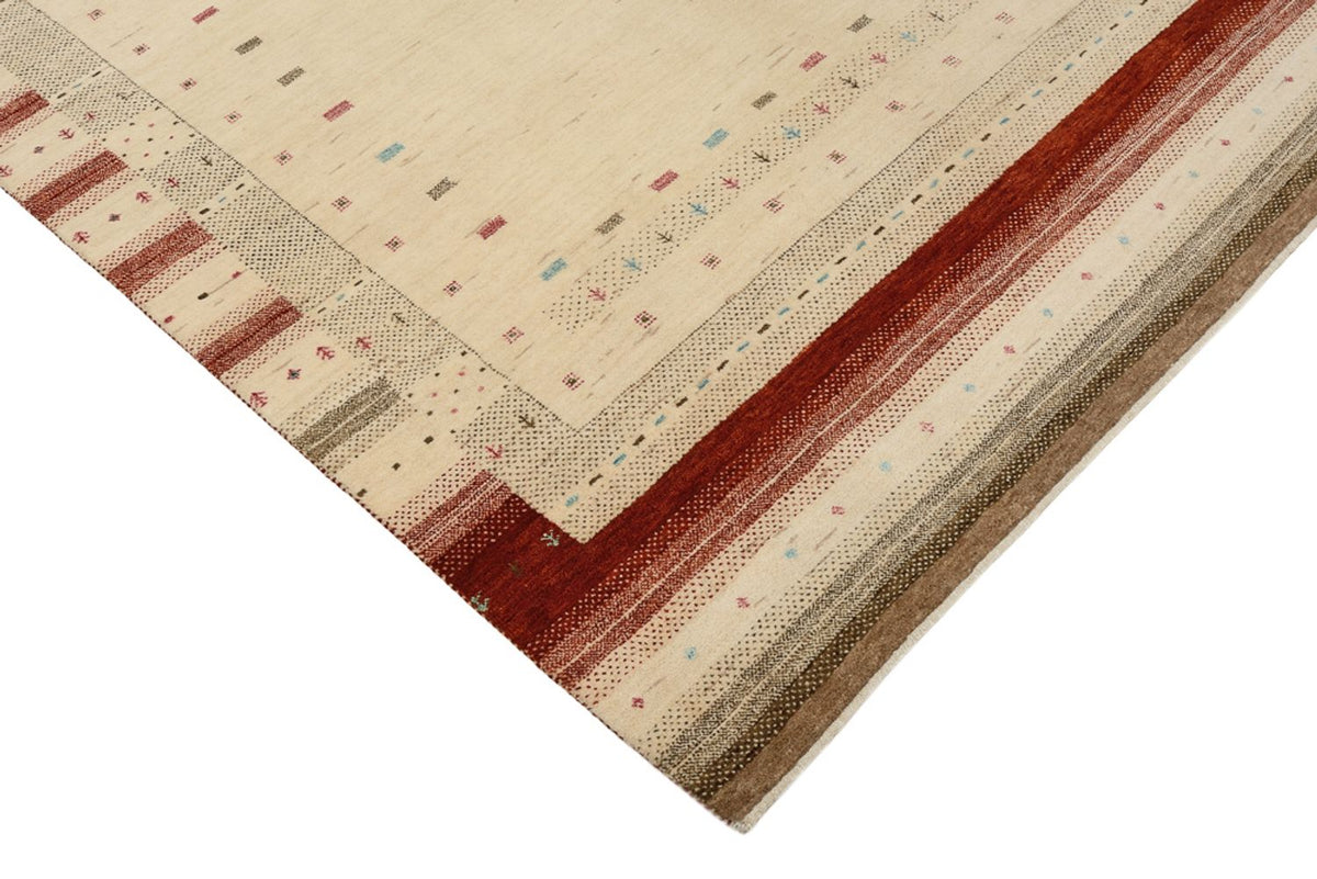 Gabbeh-tæppe - Loribaft Indus - 205 x 152 cm - lys beige