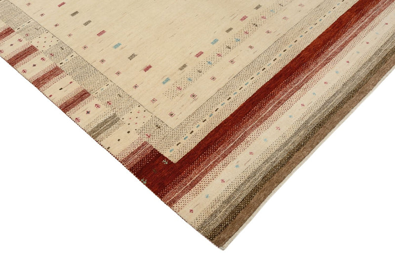 Gabbeh-tæppe - Loribaft Indus - 205 x 152 cm - lys beige