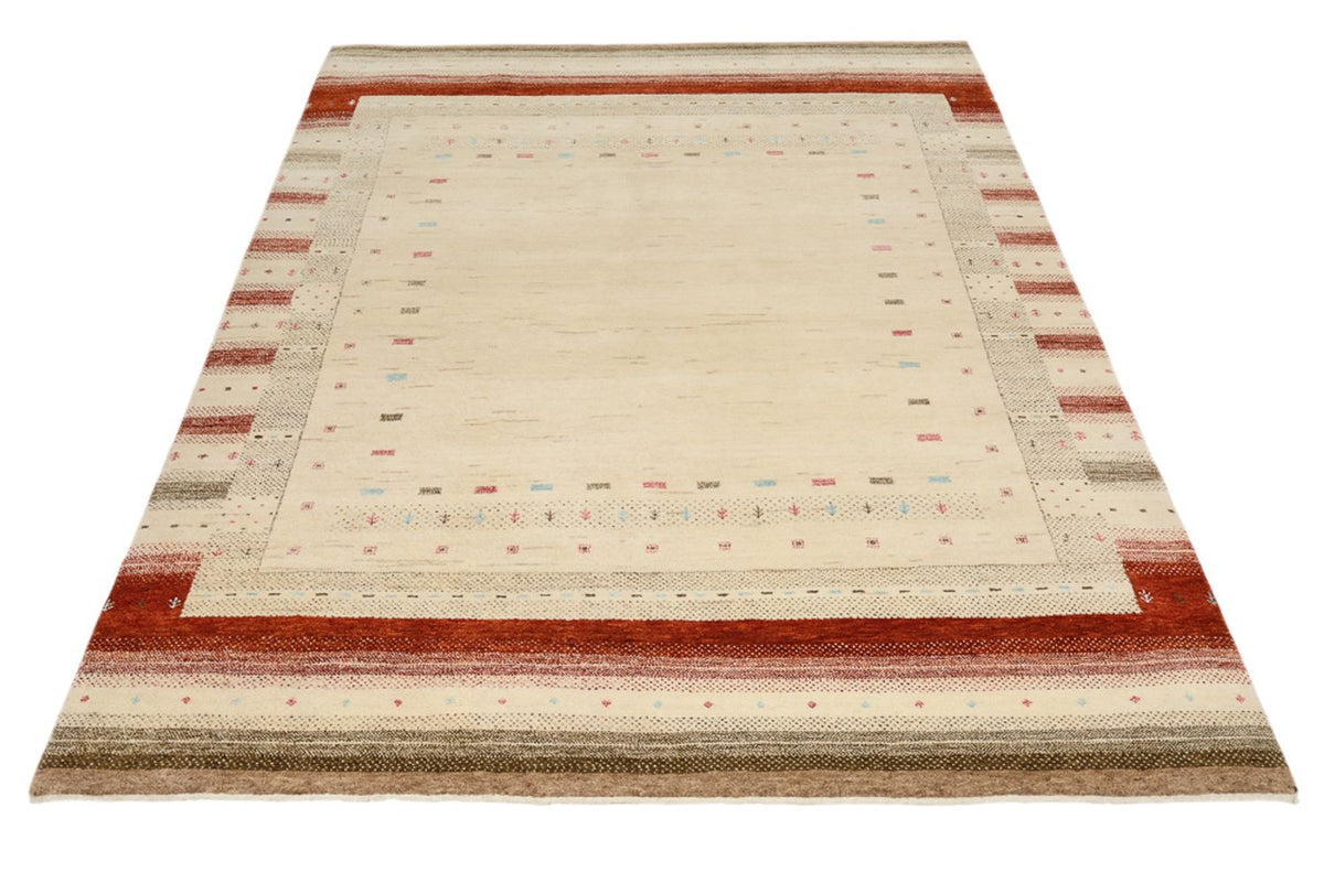 Gabbeh-tæppe - Loribaft Indus - 205 x 152 cm - lys beige