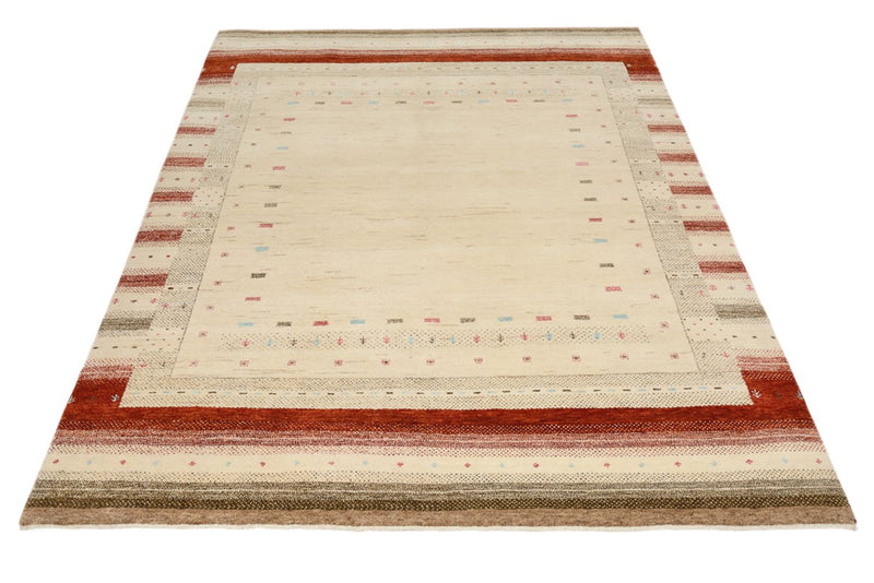 Gabbeh-tæppe - Loribaft Indus - 205 x 152 cm - lys beige