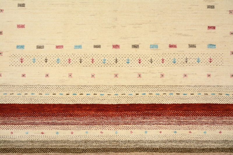 Gabbeh-tæppe - Loribaft Indus - 198 x 156 cm - lys beige