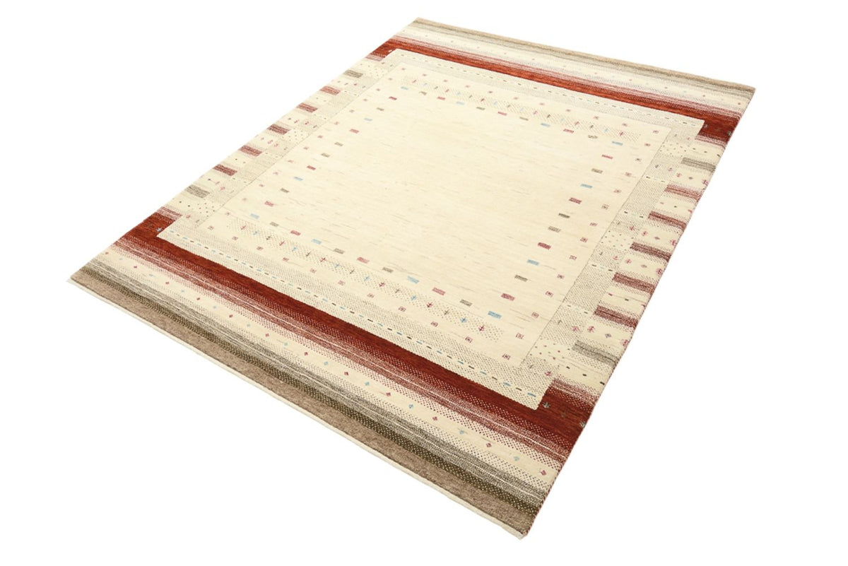 Gabbeh-tæppe - Loribaft Indus - 194 x 154 cm - lys beige