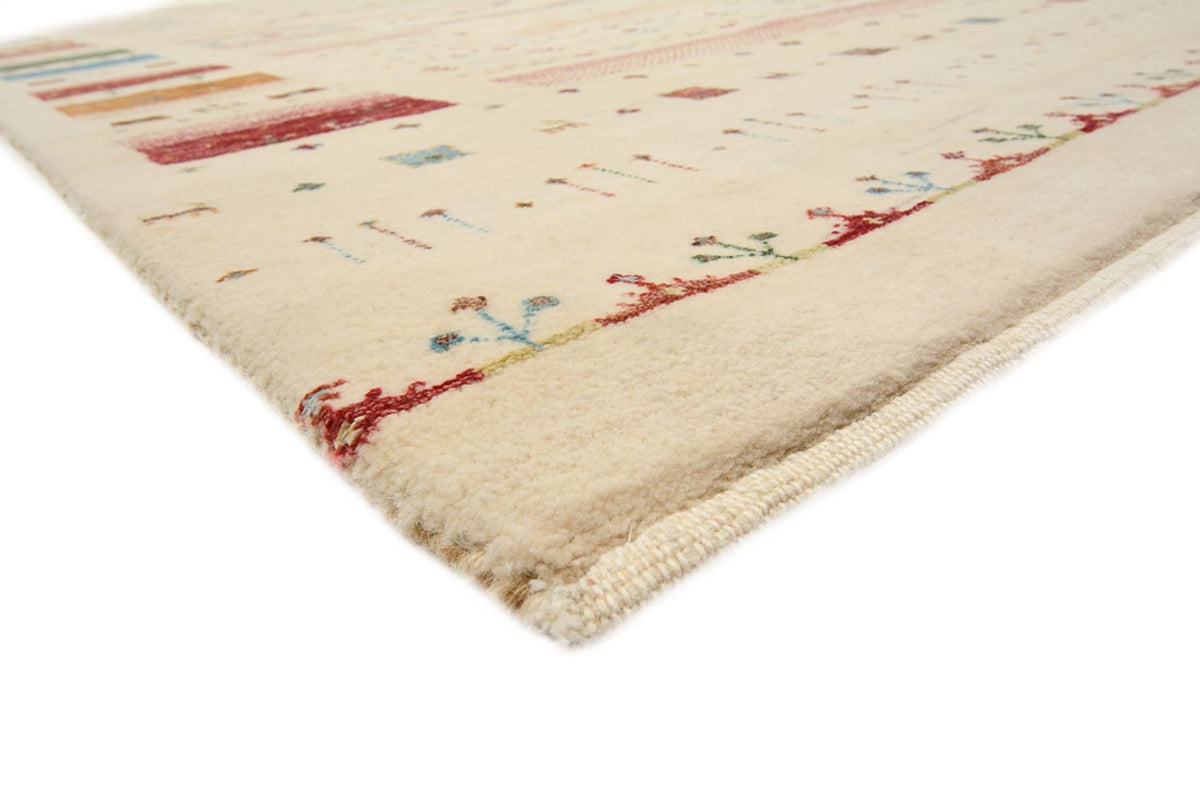 Gabbeh-tæppe - Loribaft Indus - 356 x 251 cm - lys beige