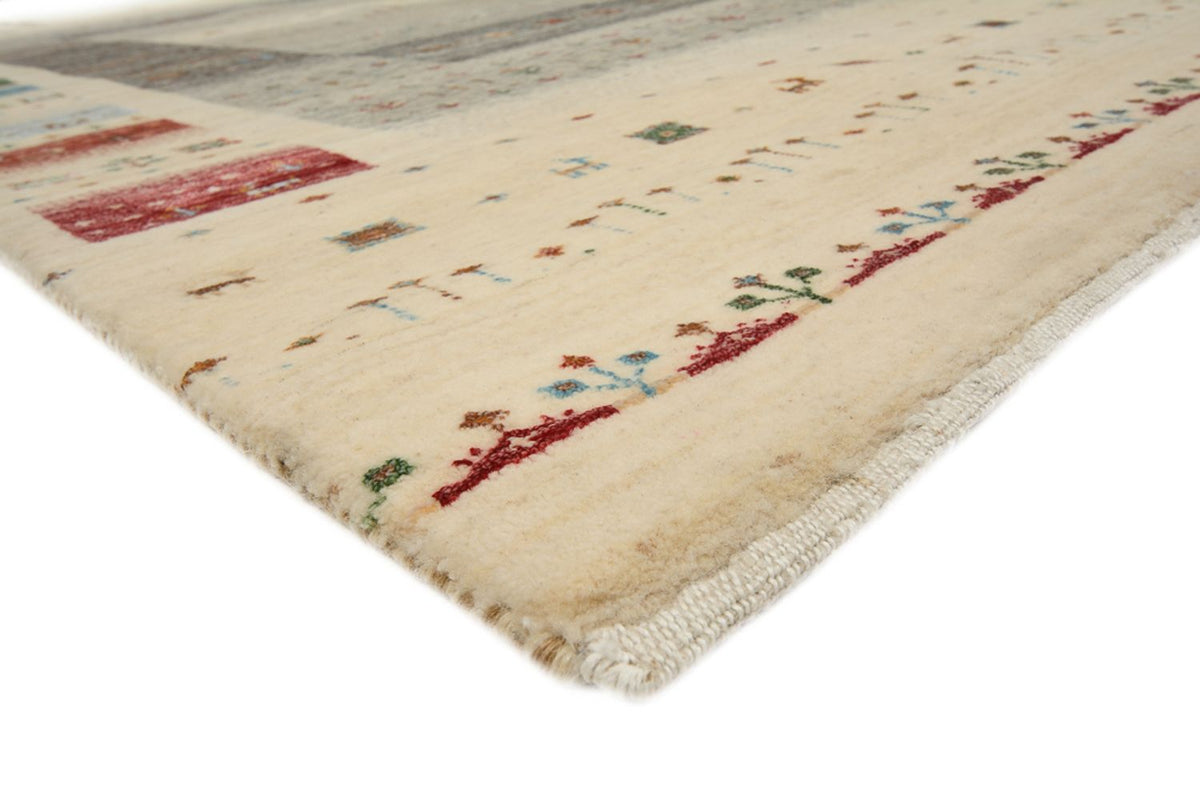 Gabbeh-tæppe - Loribaft Indus - 244 x 177 cm - lys beige