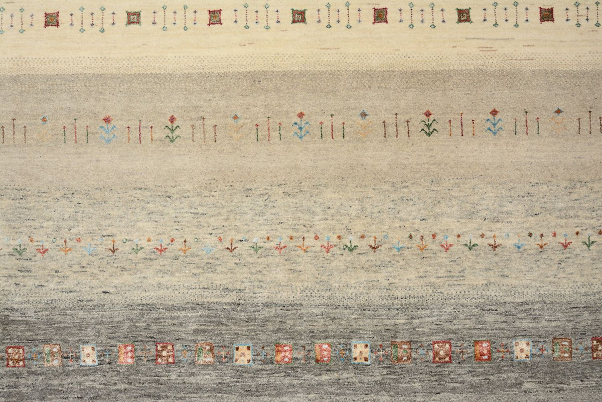Gabbeh-tæppe - Loribaft Indus - 304 x 251 cm - lys beige