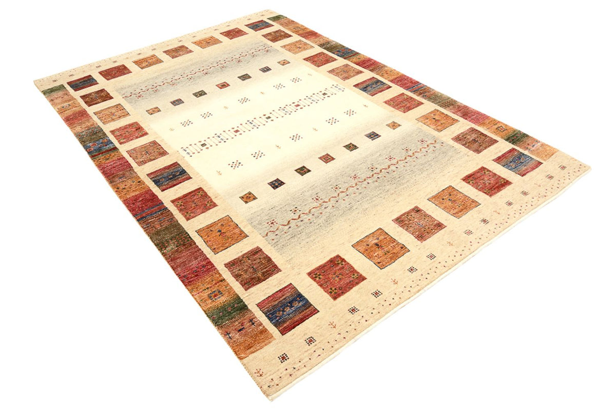 Gabbeh-tæppe - Loribaft Indus - 242 x 168 cm - flerfarvet
