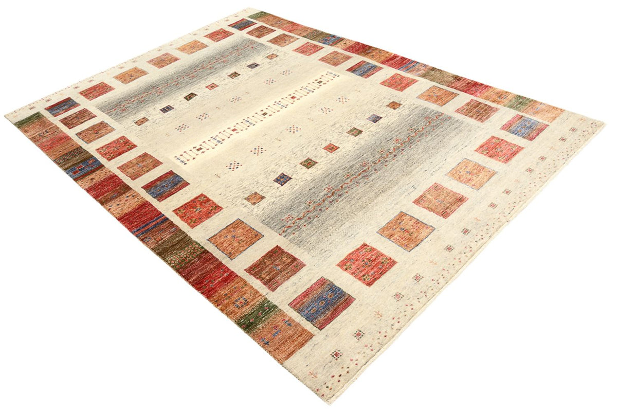Gabbeh-tæppe - Loribaft Indus - 241 x 176 cm - flerfarvet