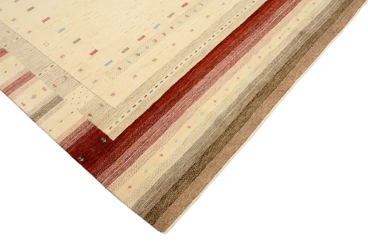 Gabbeh-tæppe - Loribaft Indus - 299 x 210 cm - lys beige