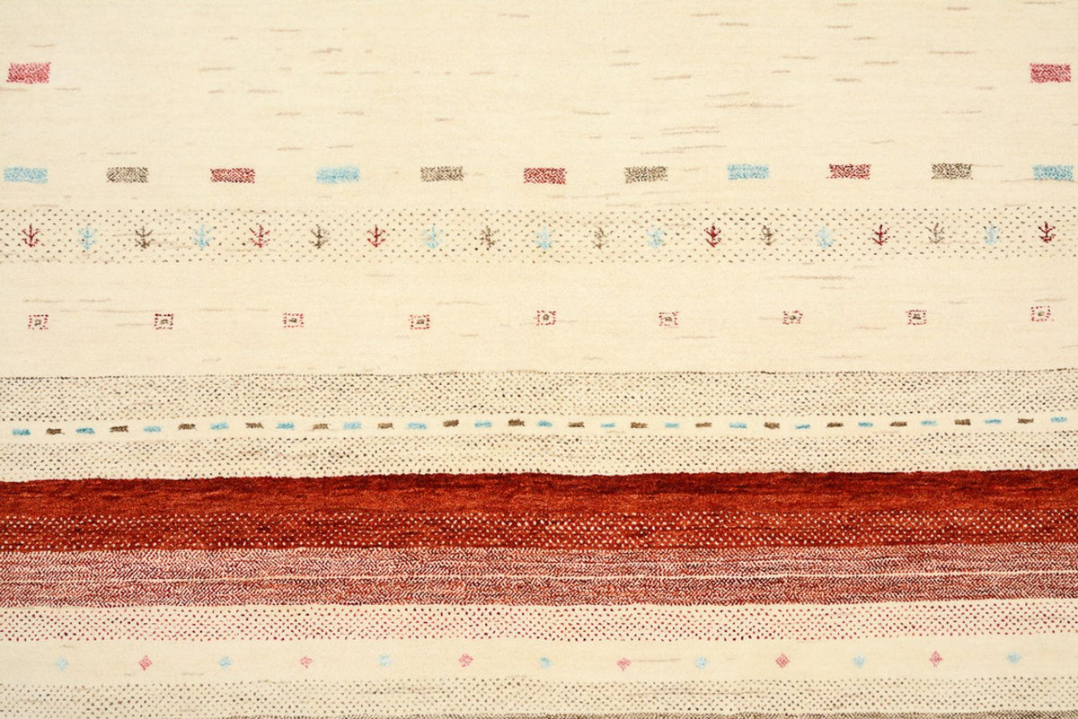 Gabbeh-tæppe - Loribaft Indus - 299 x 210 cm - lys beige