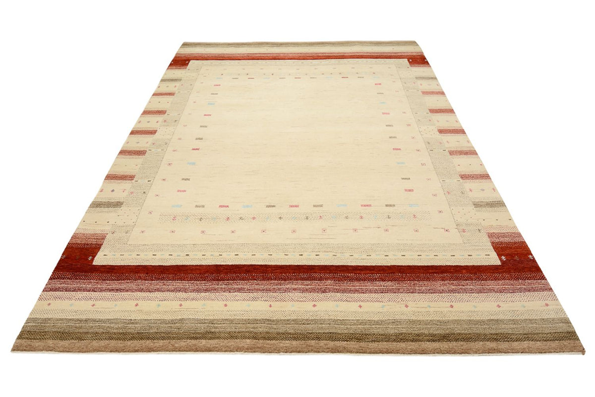 Gabbeh-tæppe - Loribaft Indus - 299 x 210 cm - lys beige