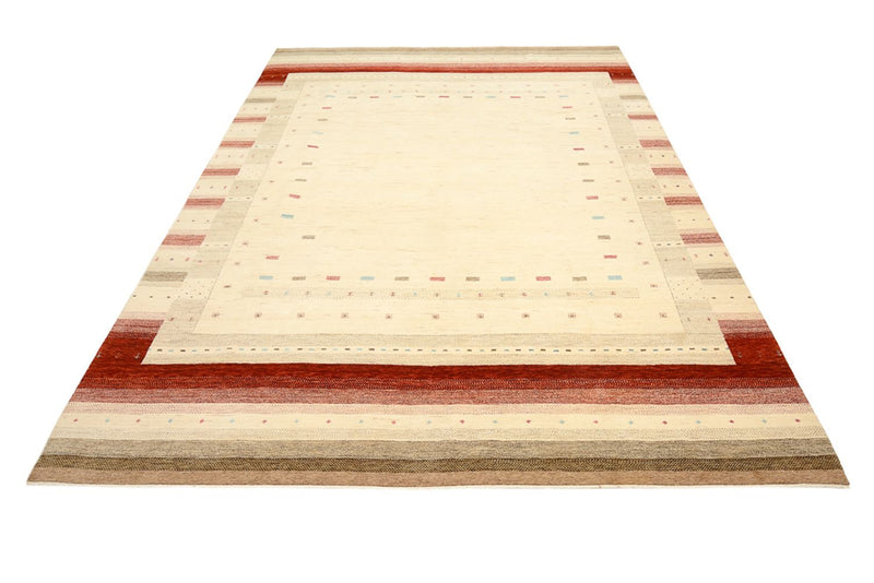 Gabbeh-tæppe - Loribaft Indus - 342 x 254 cm - lys beige