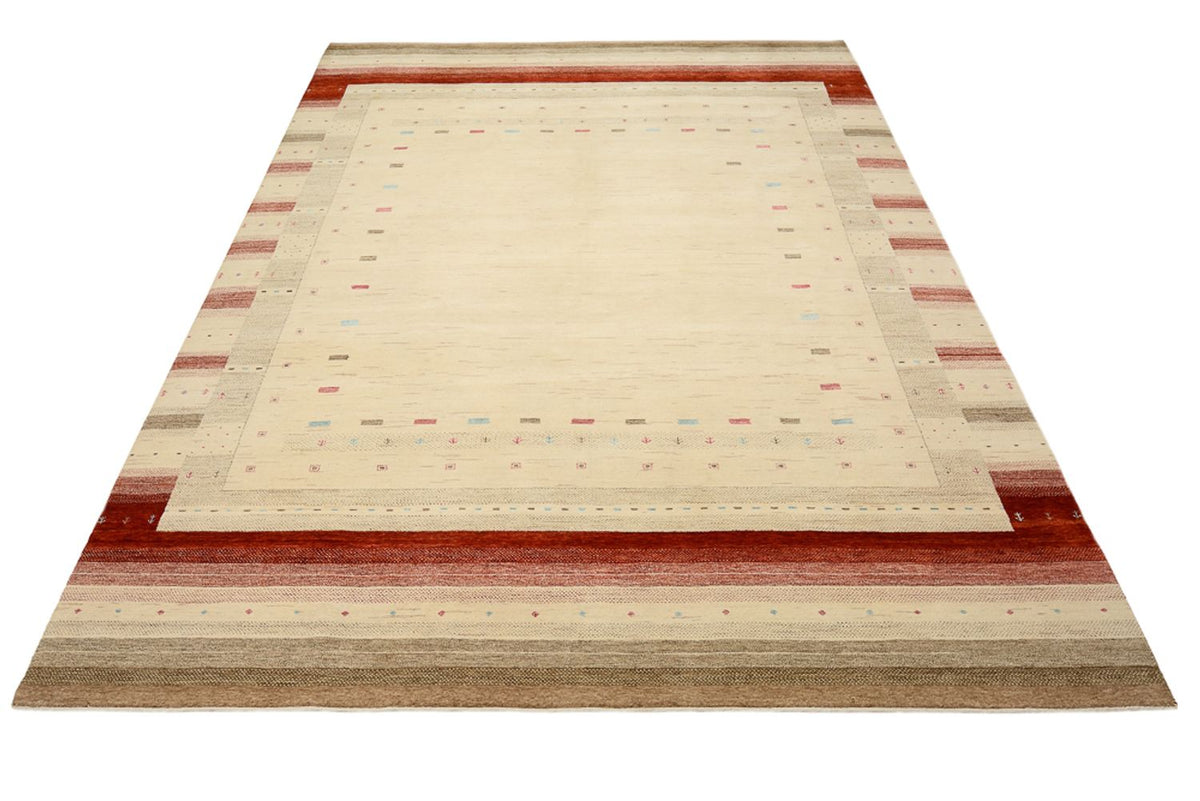 Gabbeh-tæppe - Loribaft Indus - 342 x 254 cm - lys beige