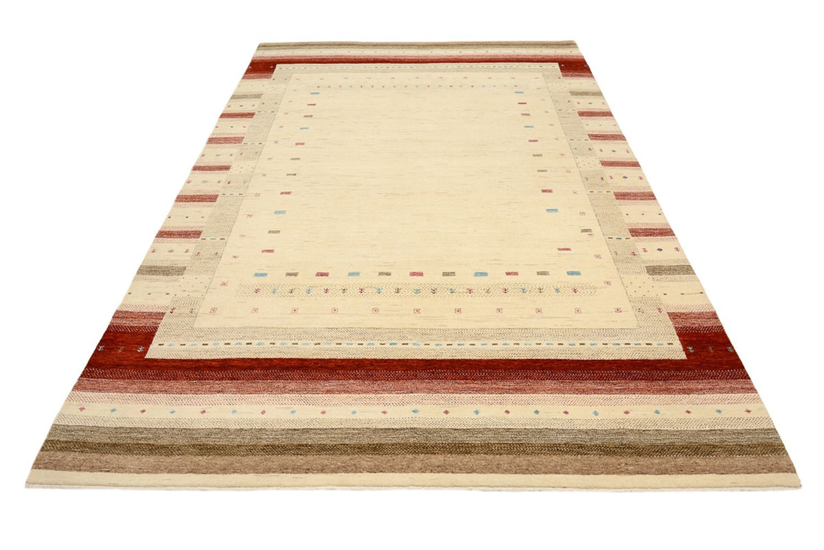 Gabbeh-tæppe - Loribaft Indus - 296 x 203 cm - lys beige