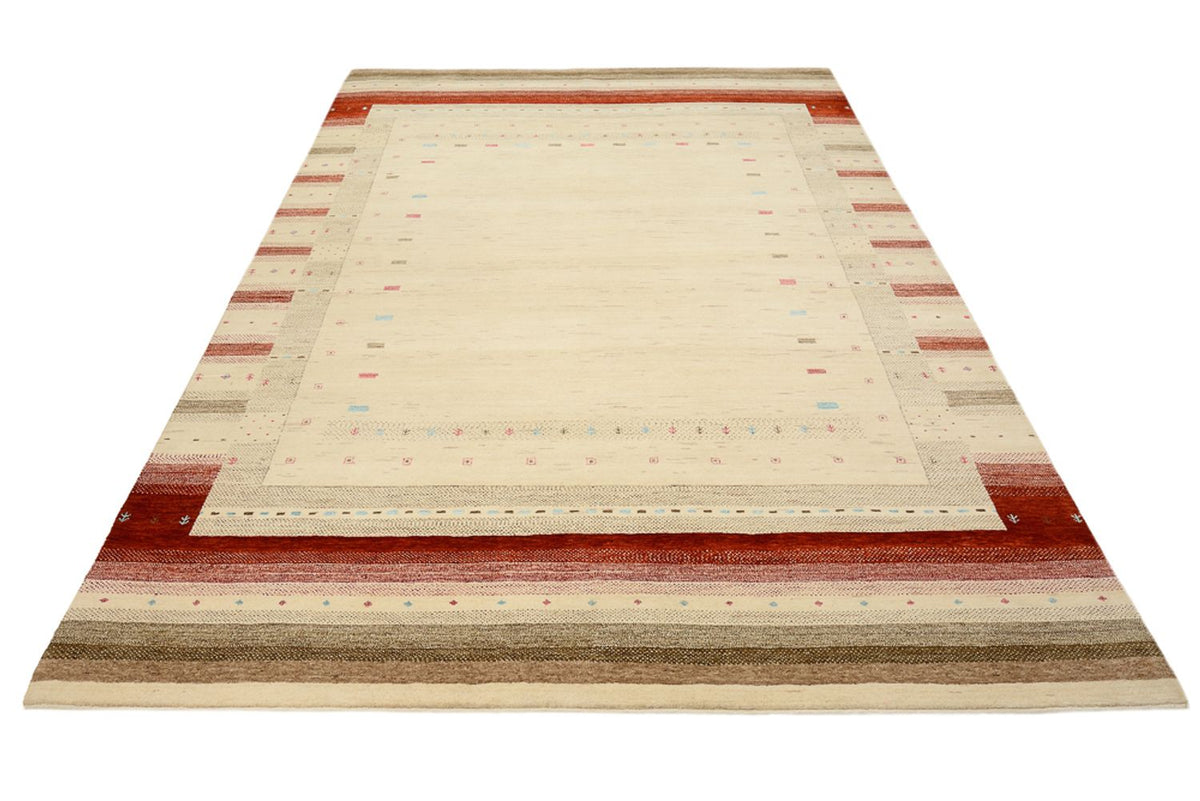 Gabbeh-tæppe - Loribaft Indus - 296 x 203 cm - lys beige