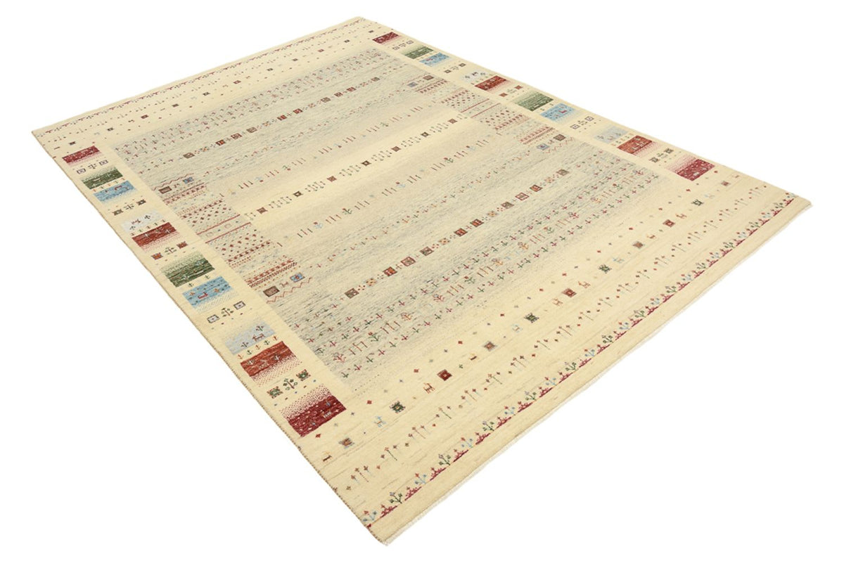 Gabbeh-tæppe - Loribaft Indus - 241 x 172 cm - mørk beige