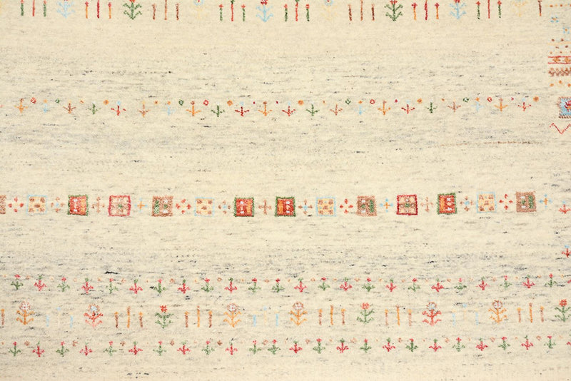 Gabbeh-tæppe - Loribaft Indus - 241 x 172 cm - mørk beige