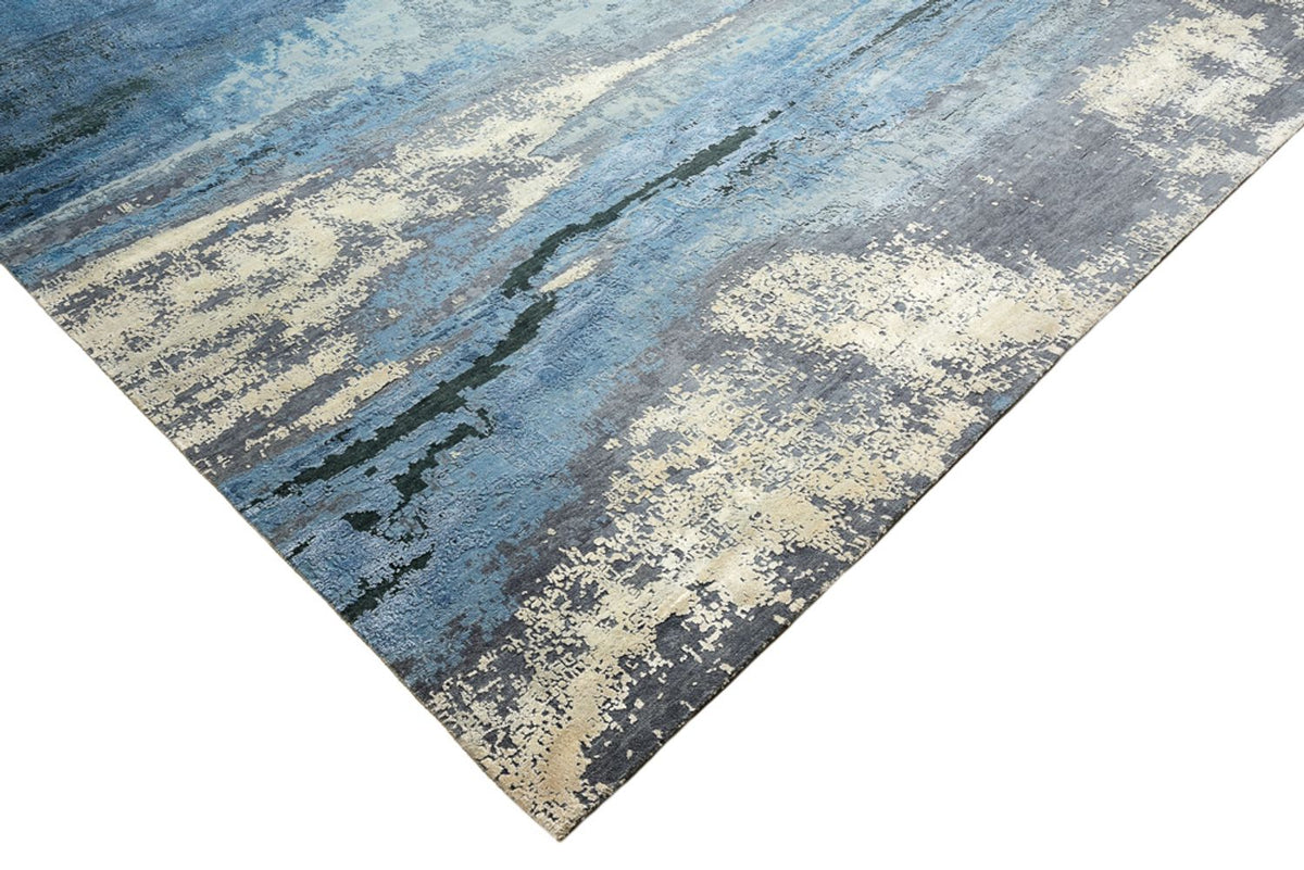 Designer tæppe - 430 x 306 cm - mørkeblå