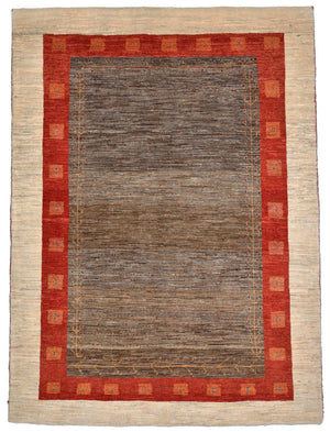 Gabbeh Tæppe - Loribaft Persisk - 205 x 150 cm - brun