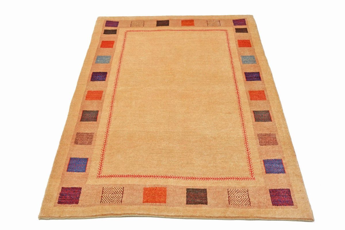 Gabbeh Tæppe - Loribaft Persisk - 158 x 104 cm - gul