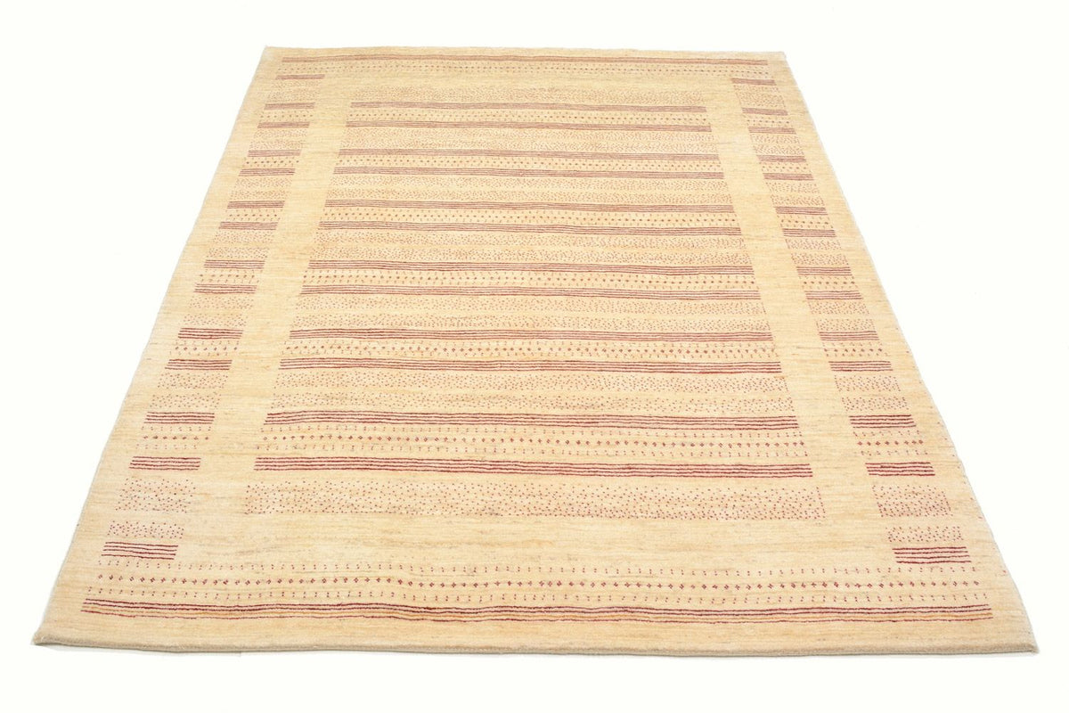 Gabbeh Tæppe - Loribaft Persisk - 202 x 153 cm - natur