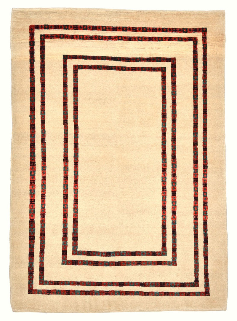 Gabbeh Tæppe - Loribaft Persisk - 179 x 127 cm - beige