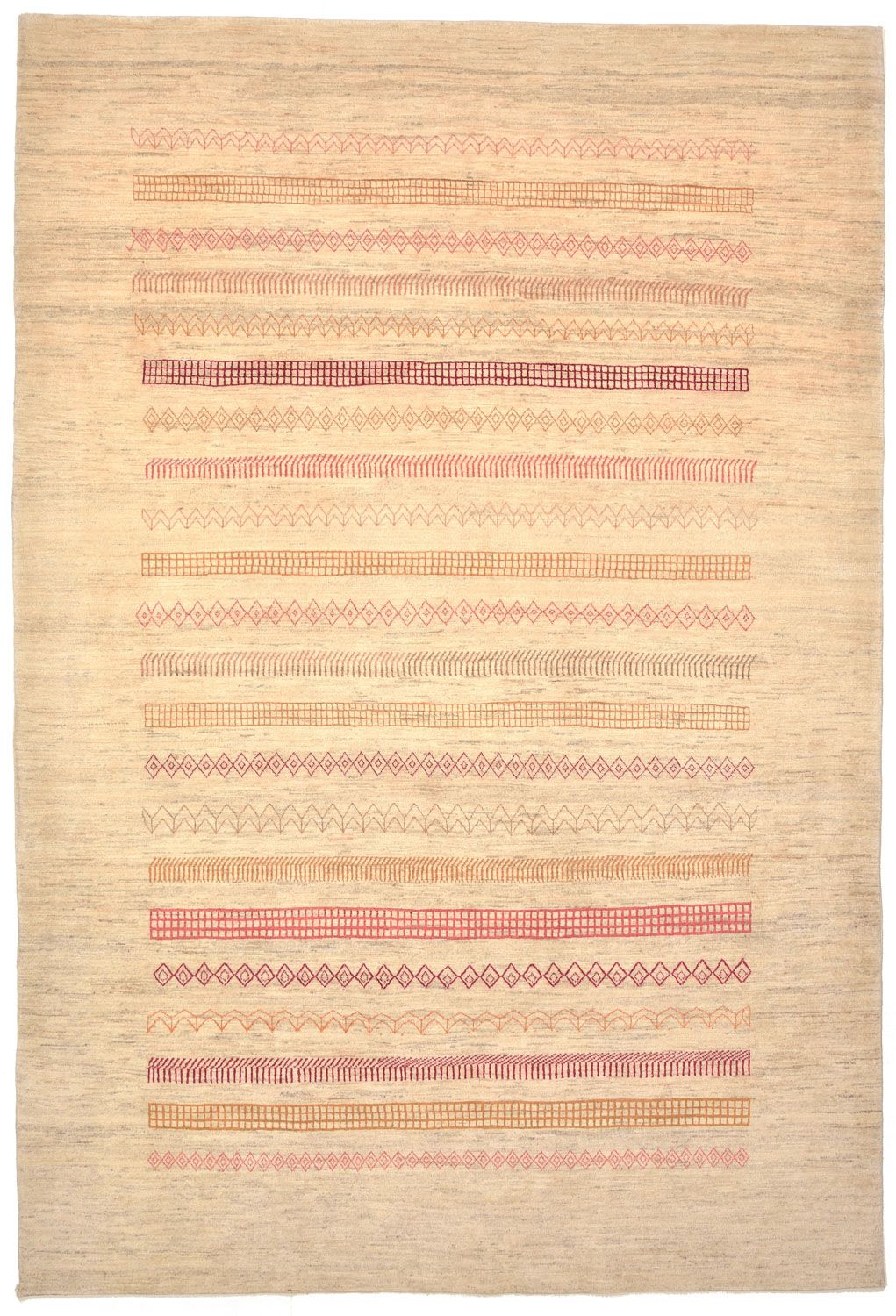 Gabbeh Tæppe - Loribaft Persisk - 301 x 205 cm - sand