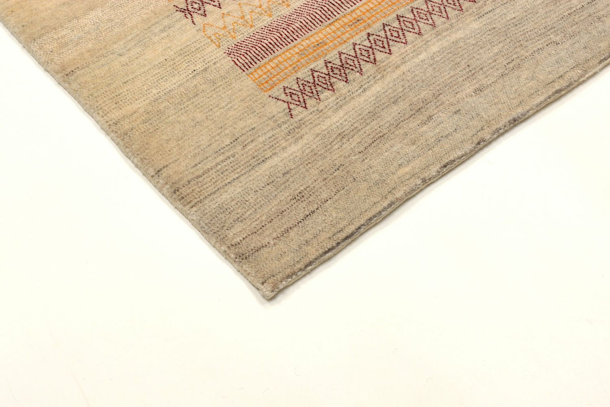 Gabbeh Tæppe - Loribaft Persisk - 206 x 128 cm - sand