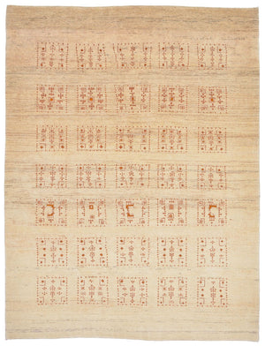 Gabbeh Tæppe - Loribaft Persisk - 198 x 148 cm - natur